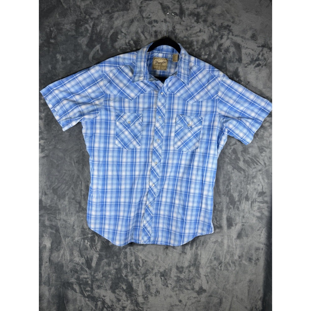 Wrangler Wrestler Pearl Snap Short Sleeve Western  Shirt XL